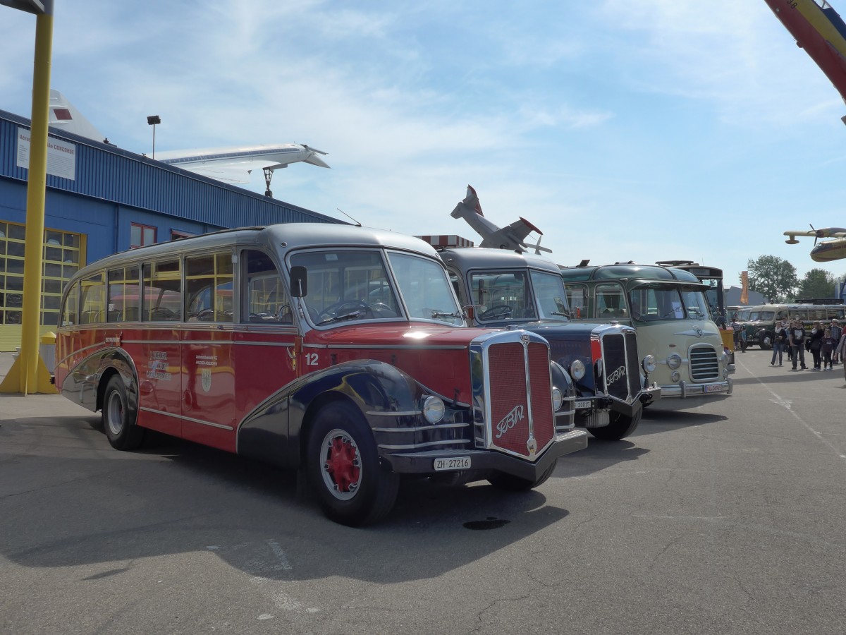 (149'793) - Aus der Schweiz: Meier, Grt - Nr. 12/ZH 27'216 - FBW/R&J (ex Wespe, Altsttten; ex AFA Adelboden Nr. 12) am 25. April 2014 in Sinsheim, Museum 