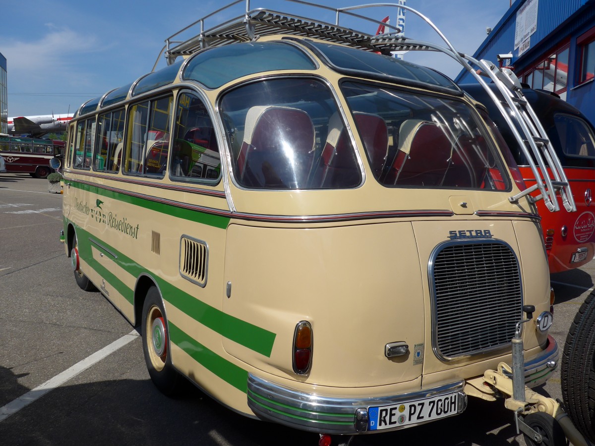 (149'844) - VRtours, Haltern - RE-PZ 700H - Setra am 25. April 2014 in Sinsheim, Museum