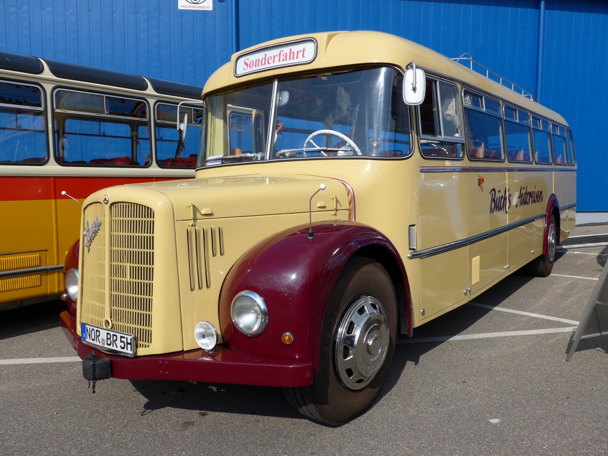 (150'096) - Buck's Autoreisen, Grossheide - NOR-BR 5H - Saurer am 25. April 2014 in Sinsheim, Museum