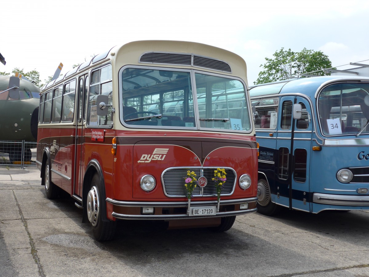 (150'249) - Aus der Schweiz: Dysli, Bern - Nr. 18/BE 17'120 - FBW/FHS (ex P 23'211; ex P 21'011) am 26. April 2014 in Speyer, Technik-Museum