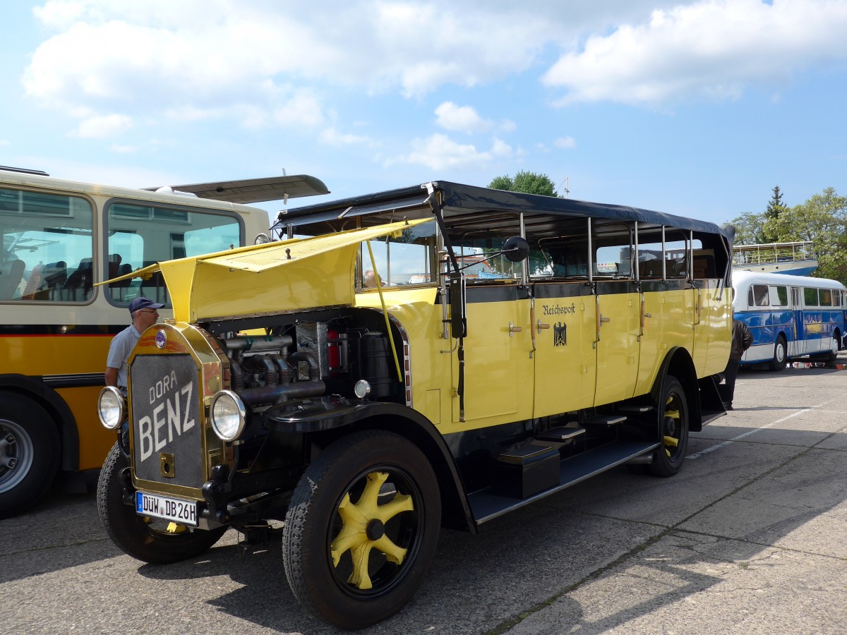 (150'411) - Wolf, Bad Drkheim - DW-DB 26H - Benz/Gaggenau (ex Deutsche Reichspost; ex Feuerwehrfahrzeug/DDR) am 26. April 2014 in Speyer, Technik-Museum