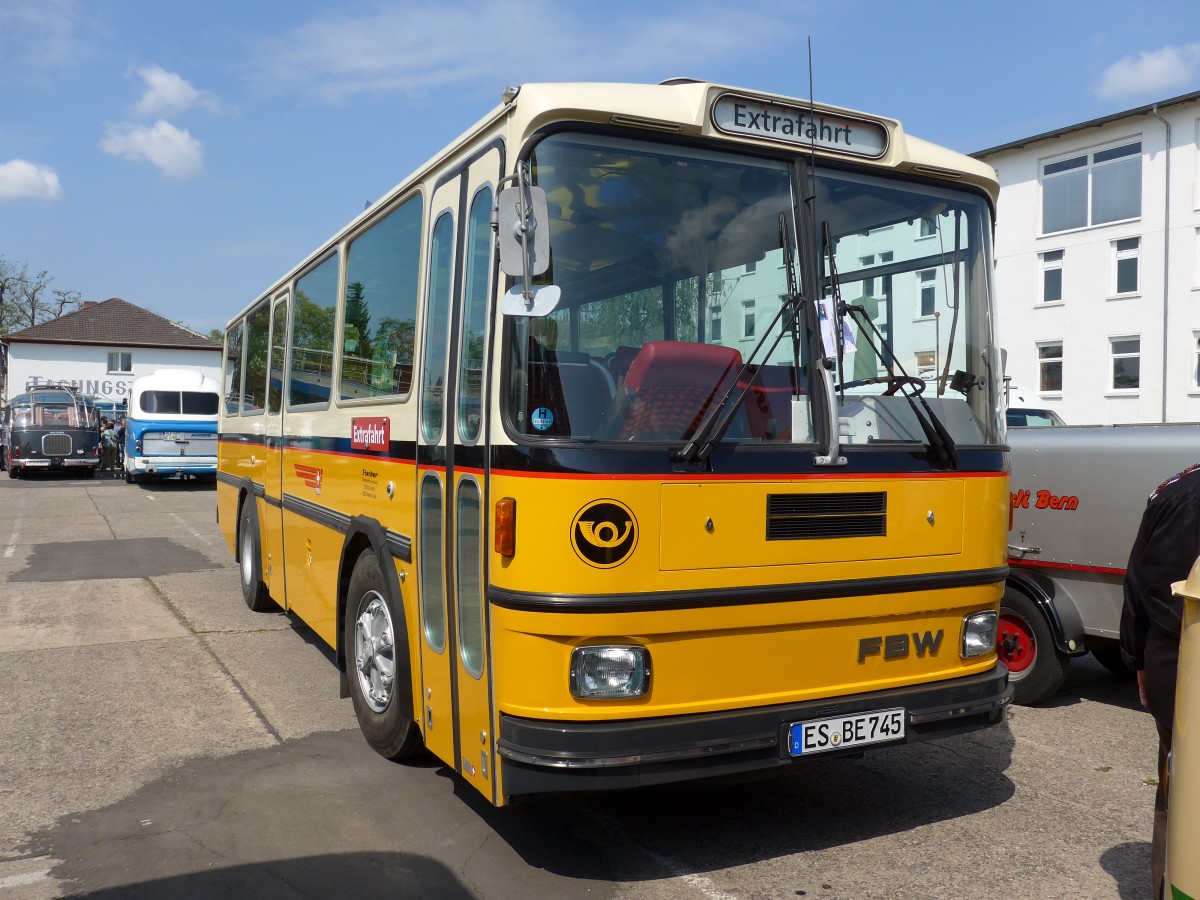 (150'427) - Fischer, Weilheim - ES-BE 745 - FBW/Hess (ex Tiemann, Oetwil Nr. 21; ex Roki, Heimberg; ex P 23'421) am 26. April 2014 in Speyer, Technik-Museum