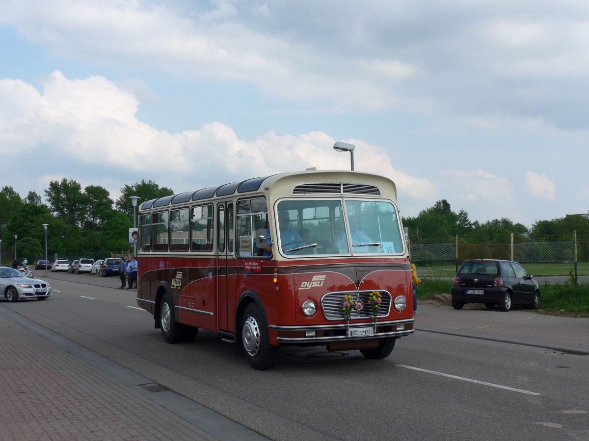 (150'493) - Aus der Schweiz: Dysli, Bern - Nr. 18/BE 17'120 - FBW/FHS (ex P 23'211; ex P 21'011) am 26. April 2014 in Speyer, Technik-Museum