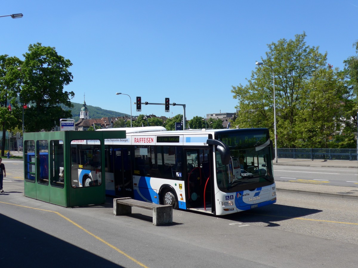 (150'695) - BOGG Wangen b.O. - Nr. 101/SO 130'123 - MAN am 18. Mai 2014 beim Bahnhof Olten