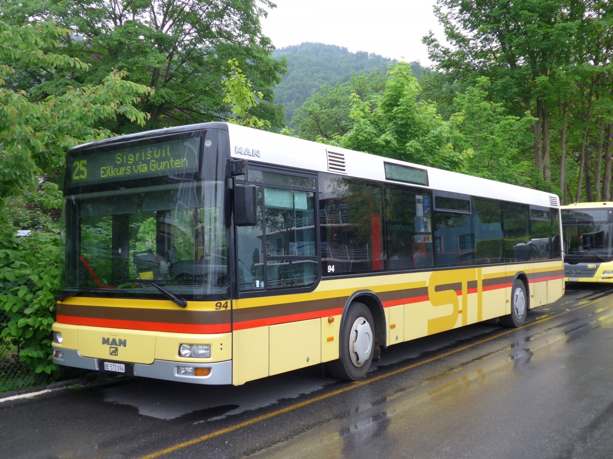 (150'763) - STI Thun - Nr. 94/BE 572'094 - MAN am 26. Mai 2014 bei der Schifflndte Thun