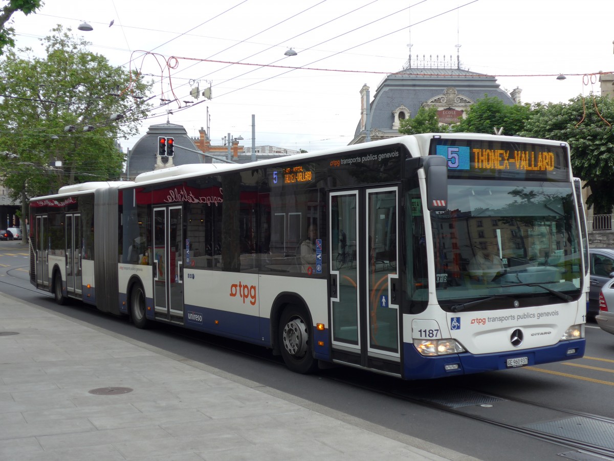 (150'789) - TPG Genve - Nr. 1187/GE 960'937 - Mercedes am 26. Mai 2014 in Genve, Place des Vingt-Deux-Cantons