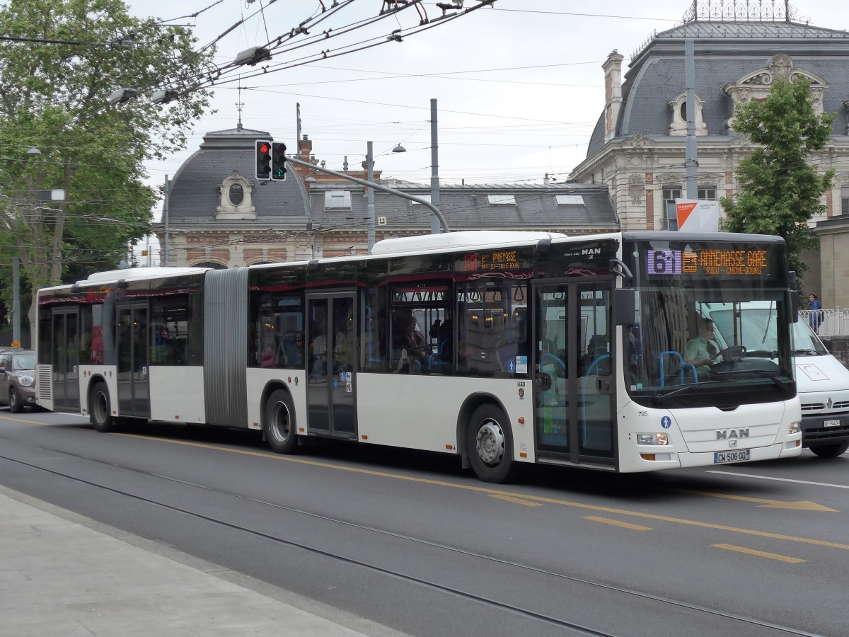 (150'814) - Aus Frankreich: TAC Annemasse - Nr. 705/CW 506 QQ - MAN am 26. Mai 2014 in Genve, Place des Vingt-Deux-Cantons