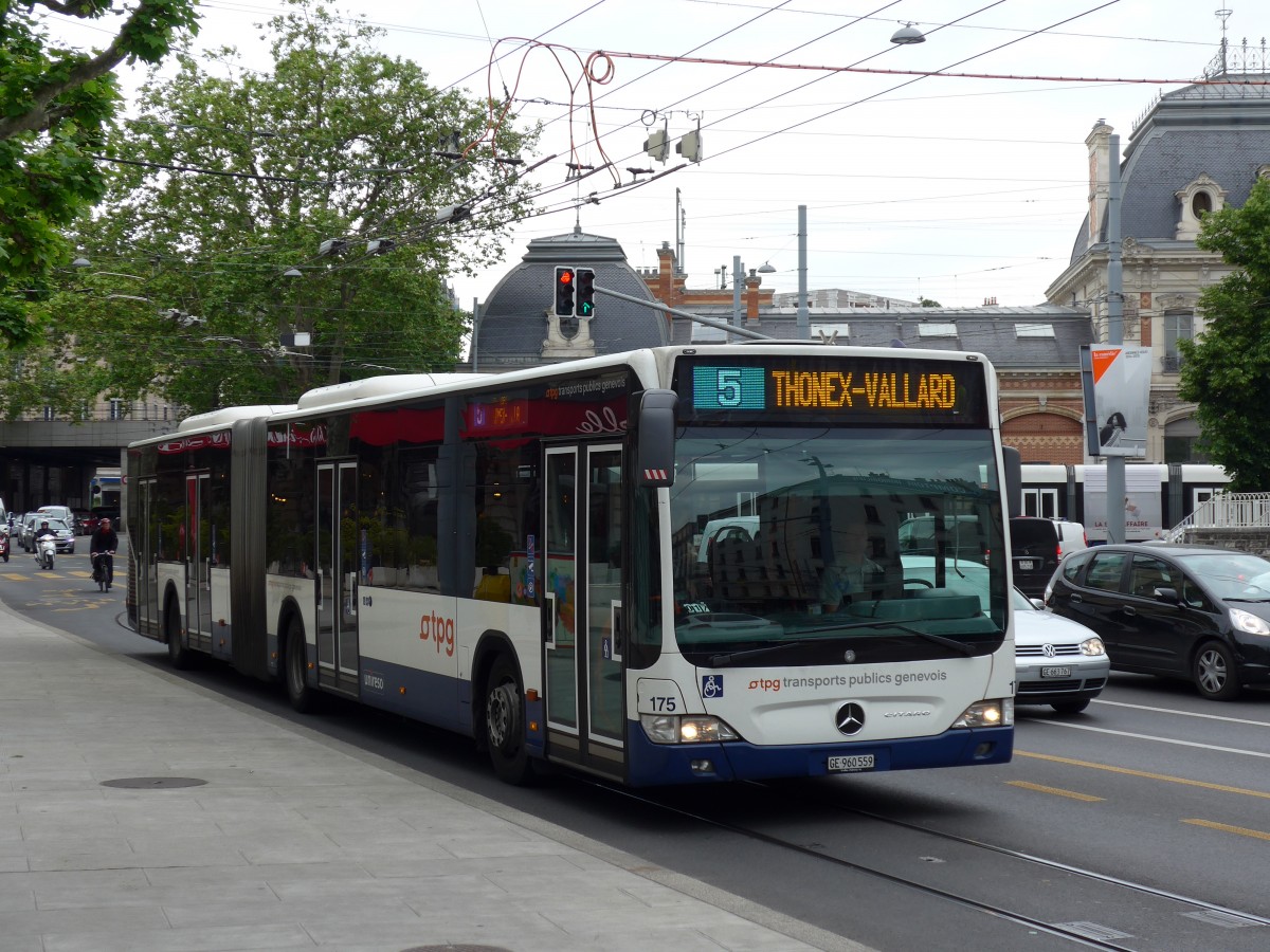 (150'829) - TPG Genve - Nr. 175/GE 960'559 - Mercedes am 26. Mai 2014 in Genve, Place des Vingt-Deux-Cantons