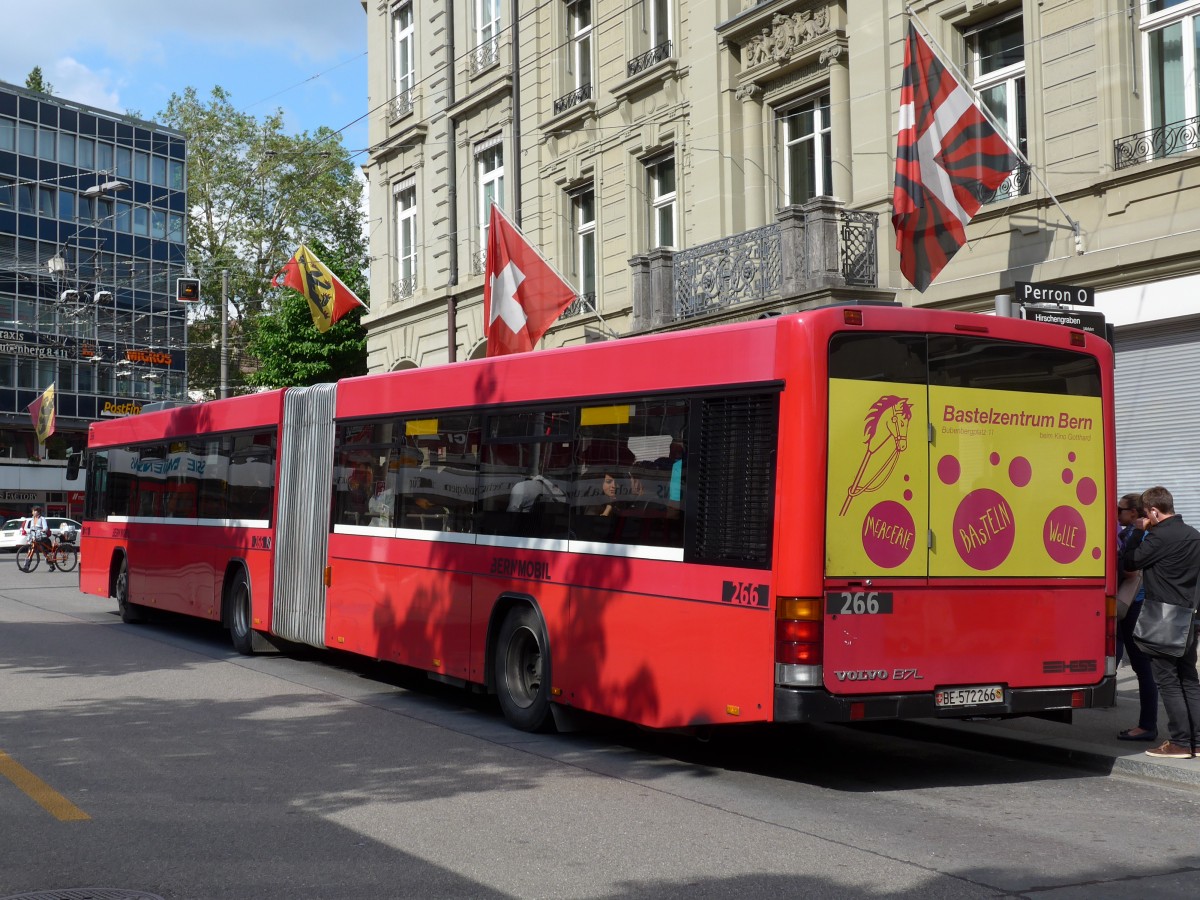 (150'963) - Bernmobil, Bern - Nr. 266/BE 572'266 - Volvo/Hess am 28. Mai 2014 in Bern, Hirschengraben