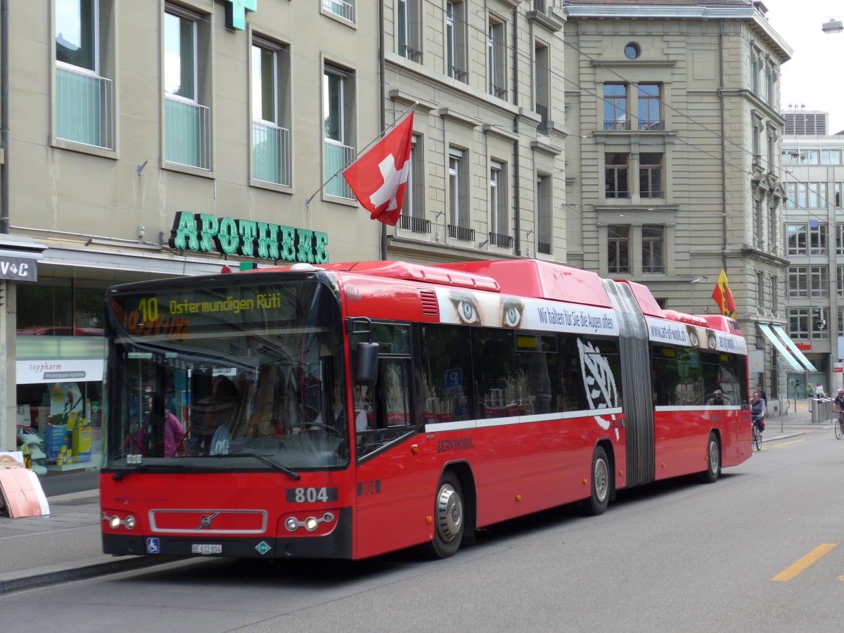 (150'969) - Bernmobil, Bern - Nr. 804/BE 612'804 - Volvo am 28. Mai 2014 in Bern, Hirschengraben