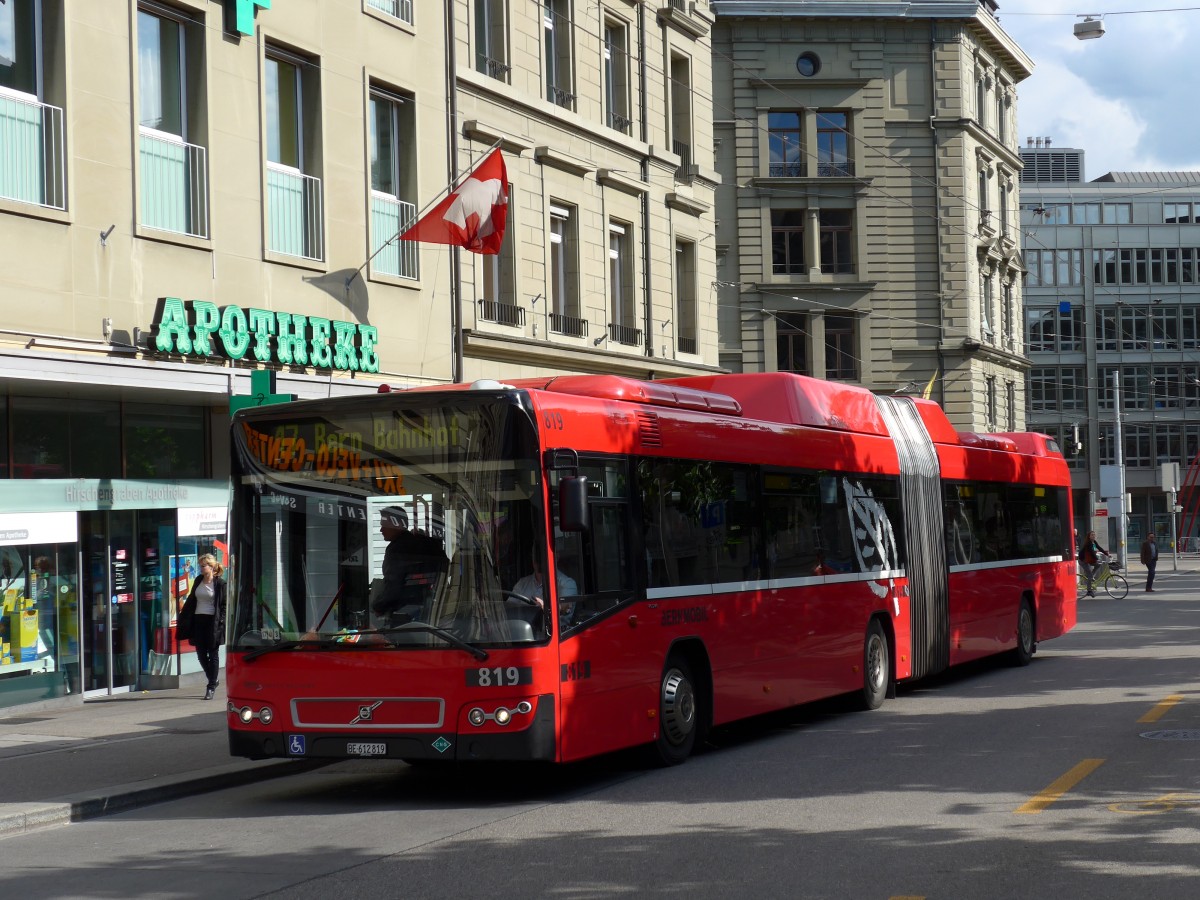 (150'982) - Bernmobil, Bern - Nr. 819/BE 612'819 - Volvo am 28. Mai 2014 in Bern, Hirschengraben