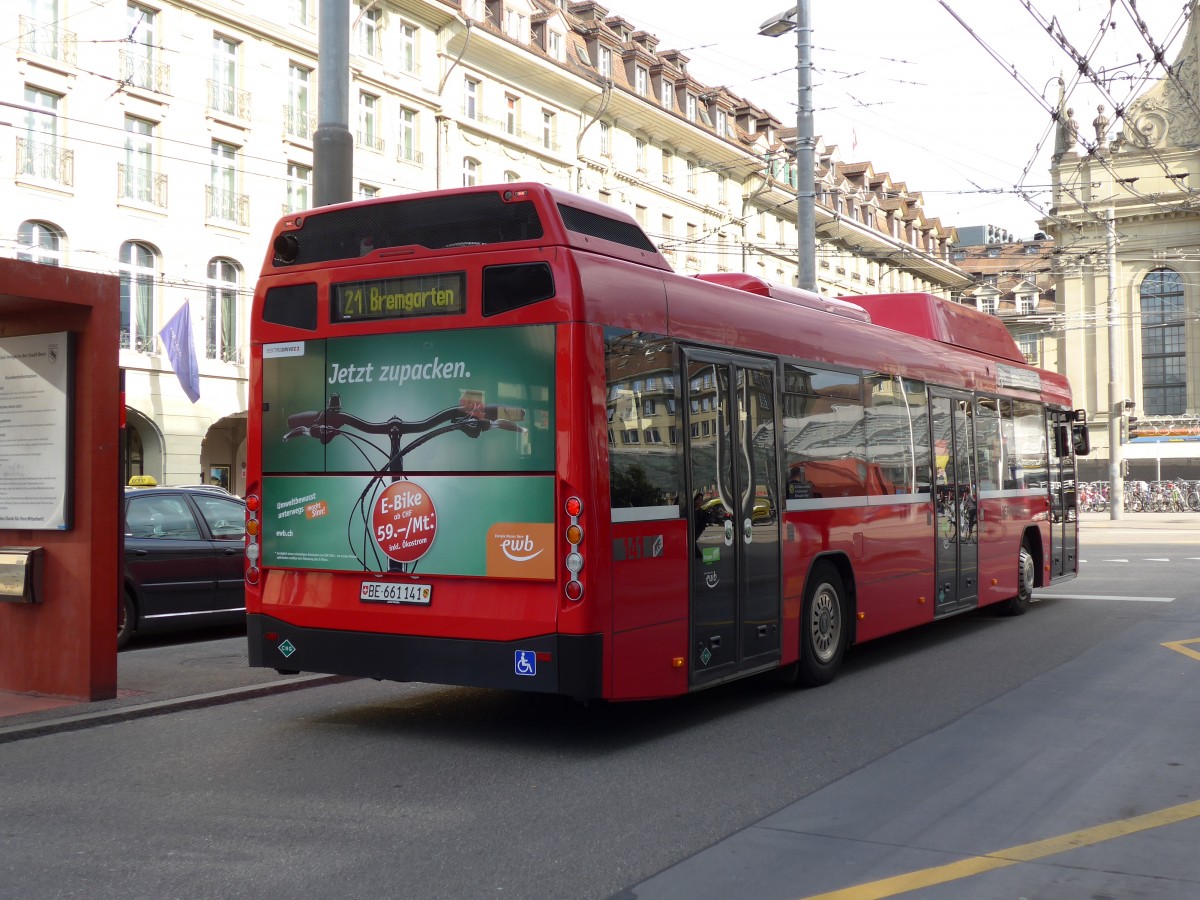 (151'003) - Bernmobil, Bern - Nr. 141/BE 661'141 - Volvo am 28. Mai 2014 beim Bahnhof Bern