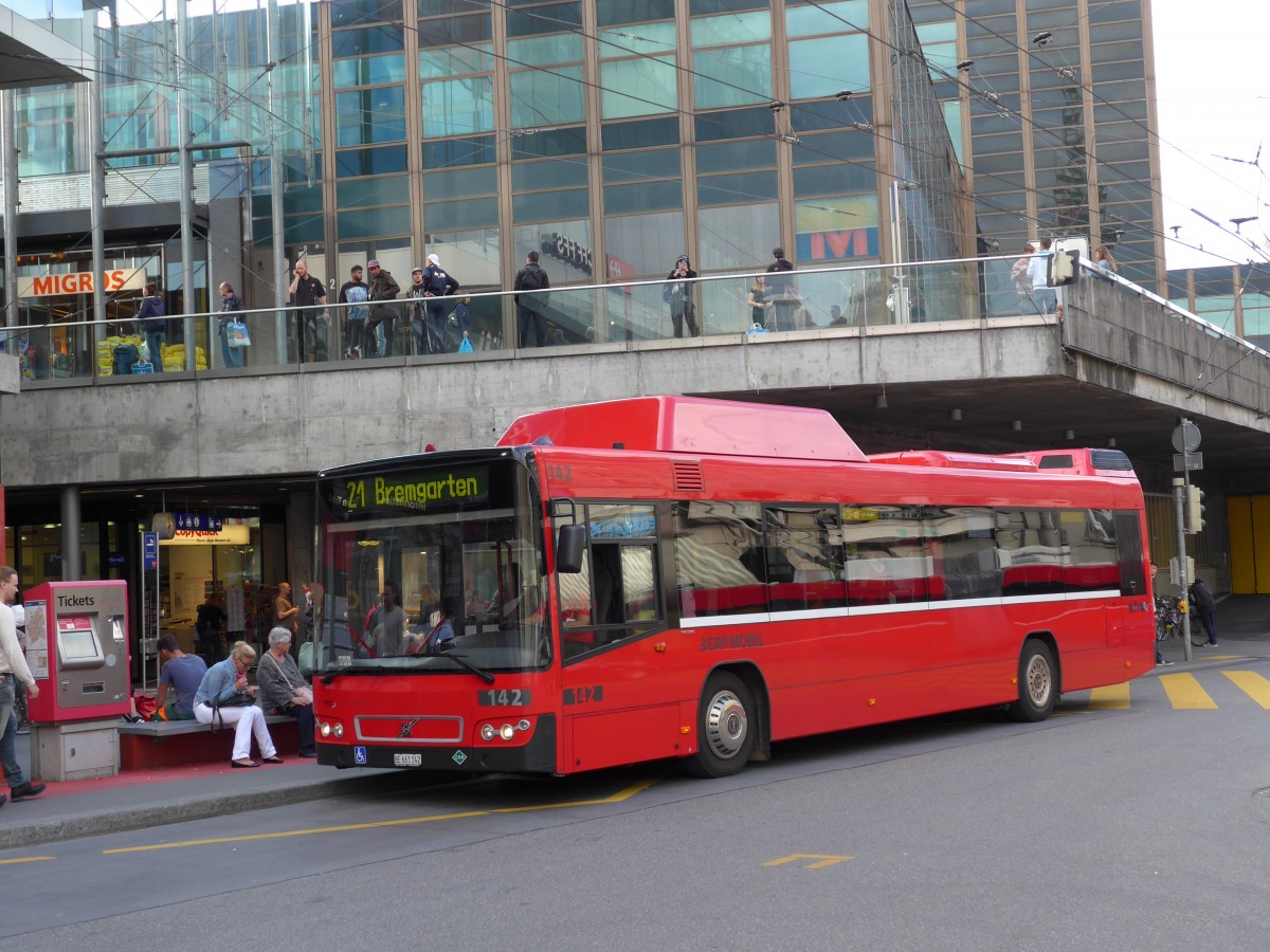 (151'015) - Bernmobil, Bern - Nr. 142/BE 661'142 - Volvo am 28. Mai 2014 beim Bahnhof Bern