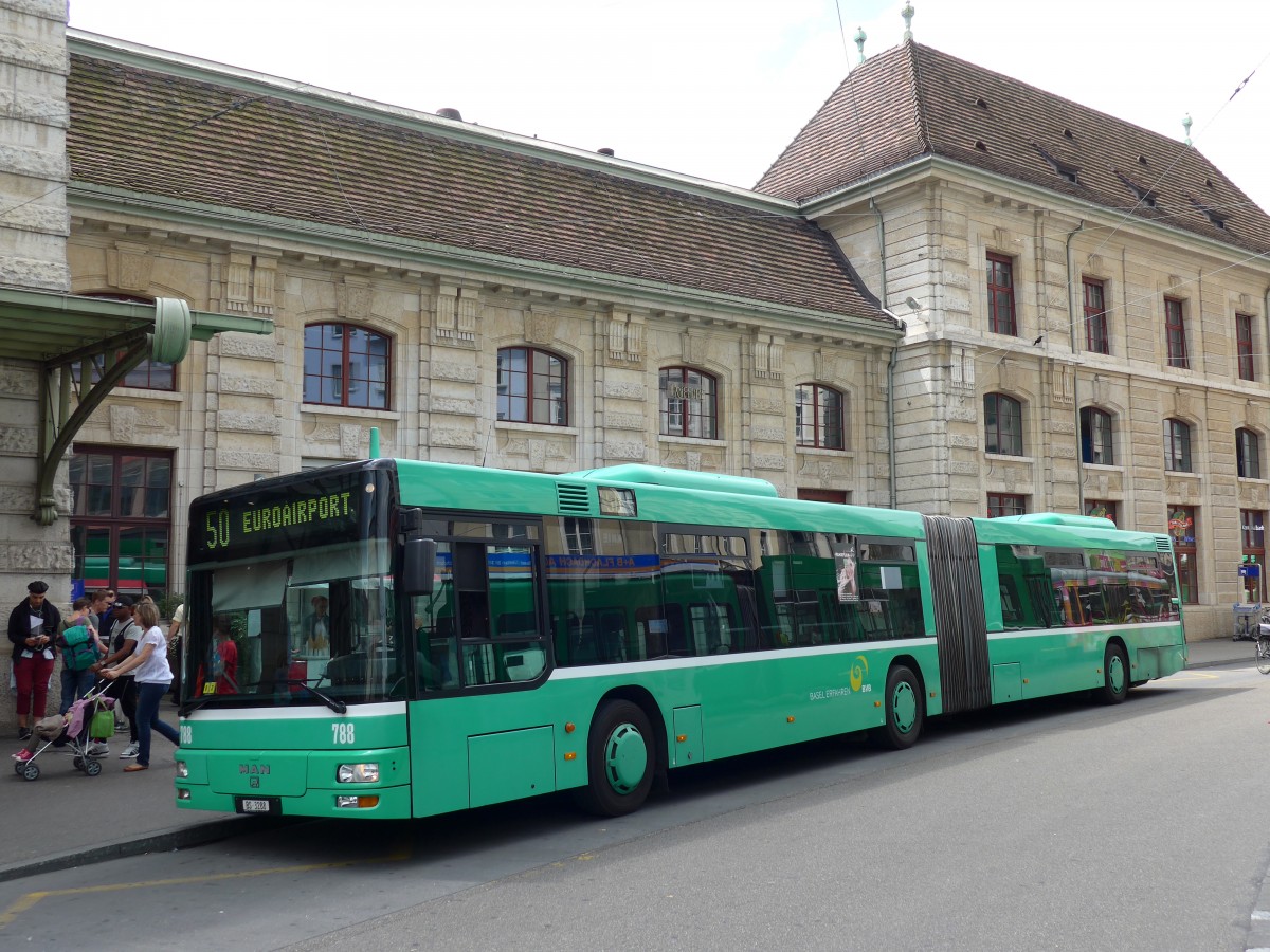 (151'039) - BVB Basel - Nr. 788/BS 3288 - MAN am 29. Mai 2014 beim Bahnhof Basel