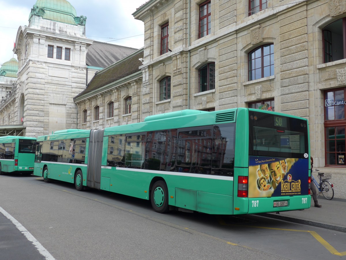 (151'043) - BVB Basel - Nr. 787/BS 3287 - MAN am 29. Mai 2014 beim Bahnhof Basel