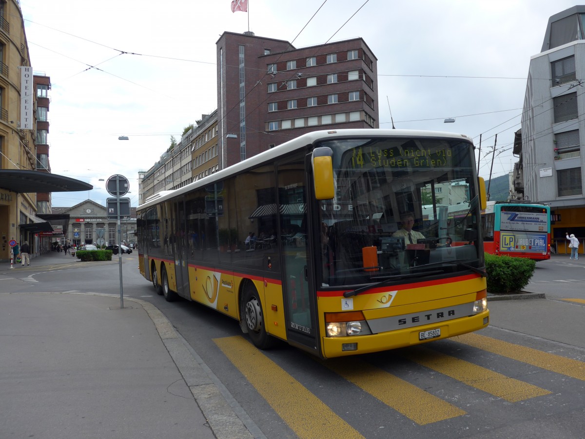 (151'093) - AVA Aarberg - Nr. 2/BE 85'802 - Setra am 29. Mai 2014 in Biel, Guisanplatz