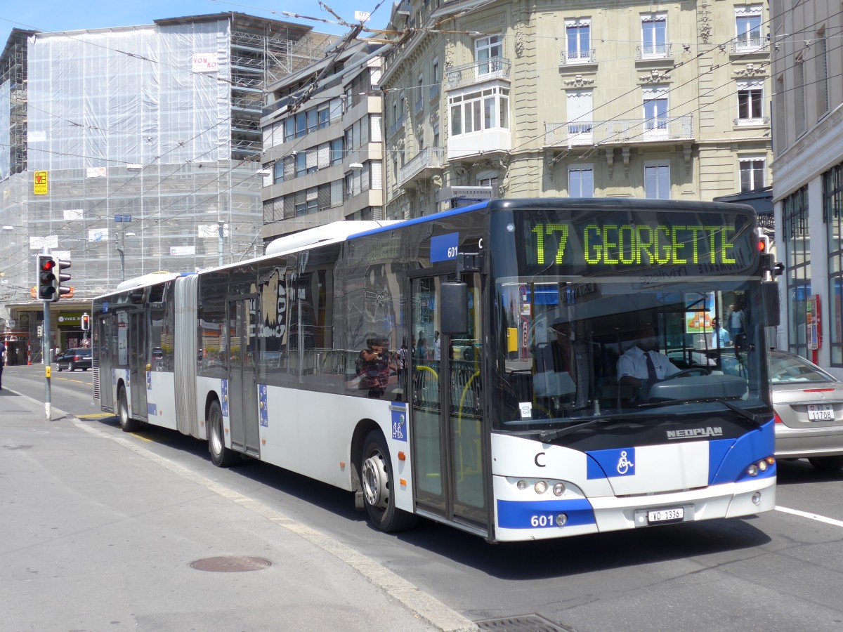 (151'193) - TL Lausanne - Nr. 601/VD 1336 - MAN am 1. Juni 2014 in Lausanne, Bel-Air