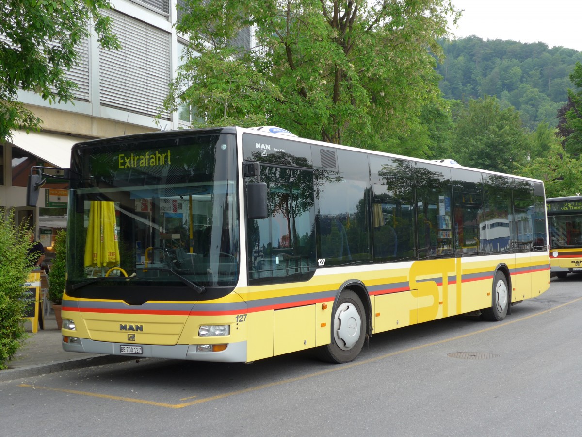 (151'225) - STI Thun - Nr. 127/BE 700'127 - MAN am 4. Juni 2014 bei der Schifflndte Thun