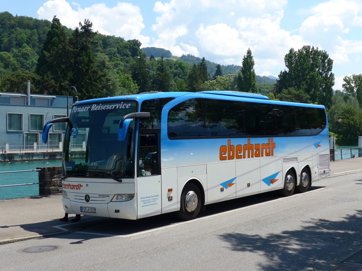 (151'521) - Aus Deutschland: Pirnaer Reiseservice (Eberhardt), Pirna - PIR-K 519 - Mercedes am 13. Juni 2014 bei der Schifflndte Thun