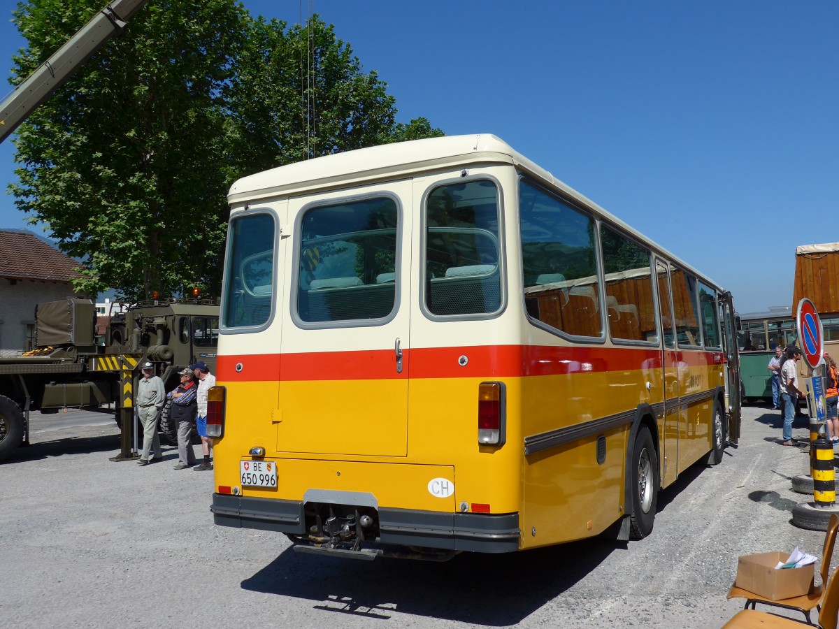 (151'642) - Kammermann, Spiez - BE 650'996 - Saurer/Hess (ex Flury, Balm; ex P 24'233) am 21. Juni 2014 in Aigle, Saurertreffen