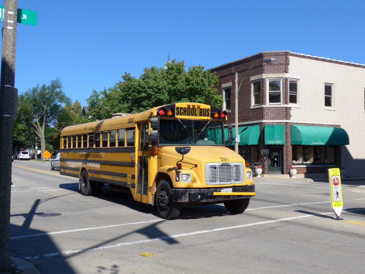 (152'208) - Olson, Gurnee - Nr. 281/47'057 SB - Freightliner/Thomas am 9. Juli 2014 in Lake Forest, Deerpath