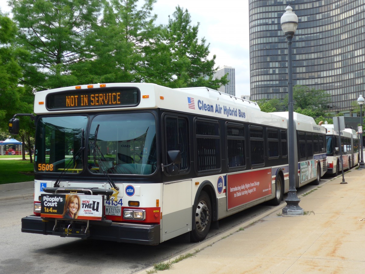 (153'101) - CTA Chicago - Nr. 4134/M 172'769 - New Flyer am 18. Juli 2014 in Chicago, Navy Pier