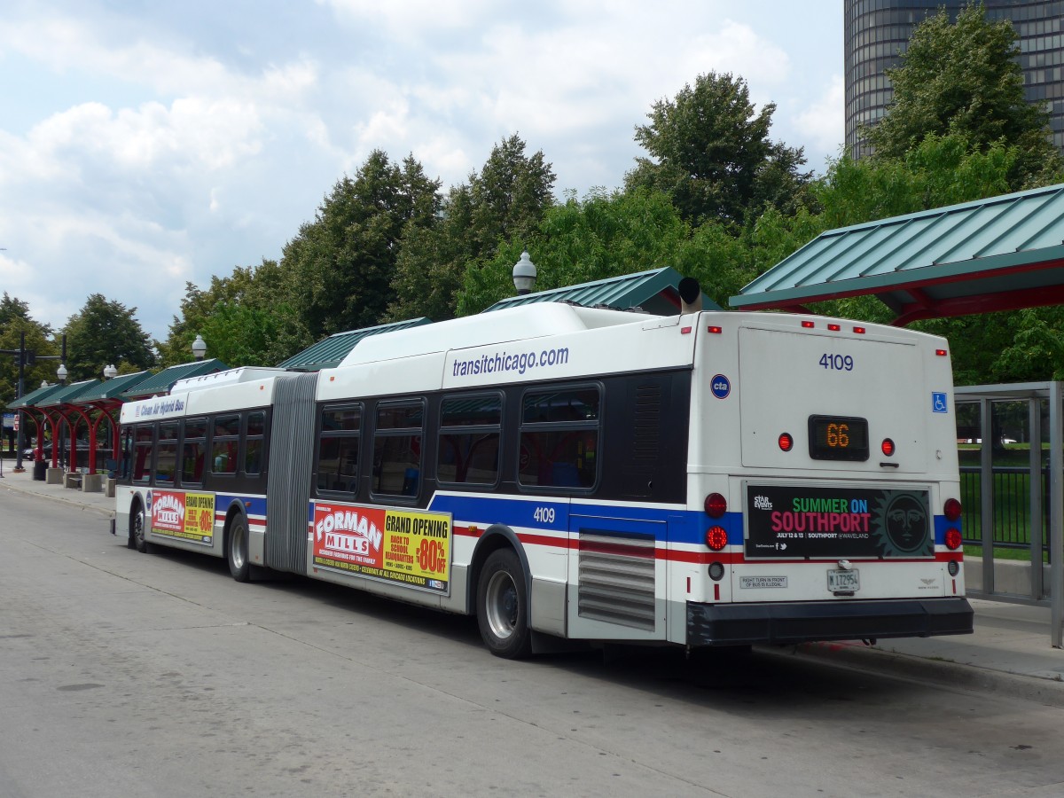 (153'105) - CTA Chicago - Nr. 4109/M 172'954 - New Flyer am 18. Juli 2014 in Chicago, Navy Pier