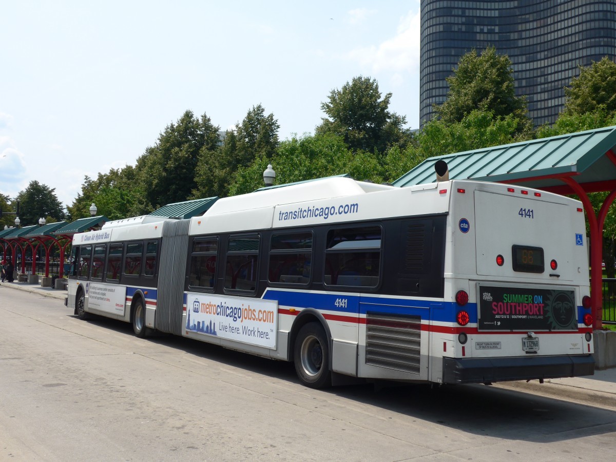 (153'167) - CTA Chicago - Nr. 4141/M 172'968 - New Flyer am 18. Juli 2014 in Chicago, Navy Pier