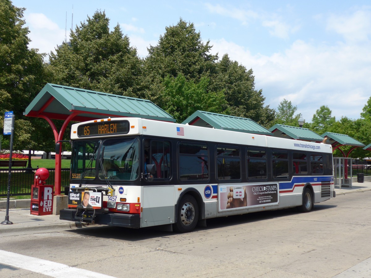 (153'171) - CTA Chicago - Nr. 1457/M 164'431 - New Flyer am 18. Juli 2014 in Chicago, Navy Pier