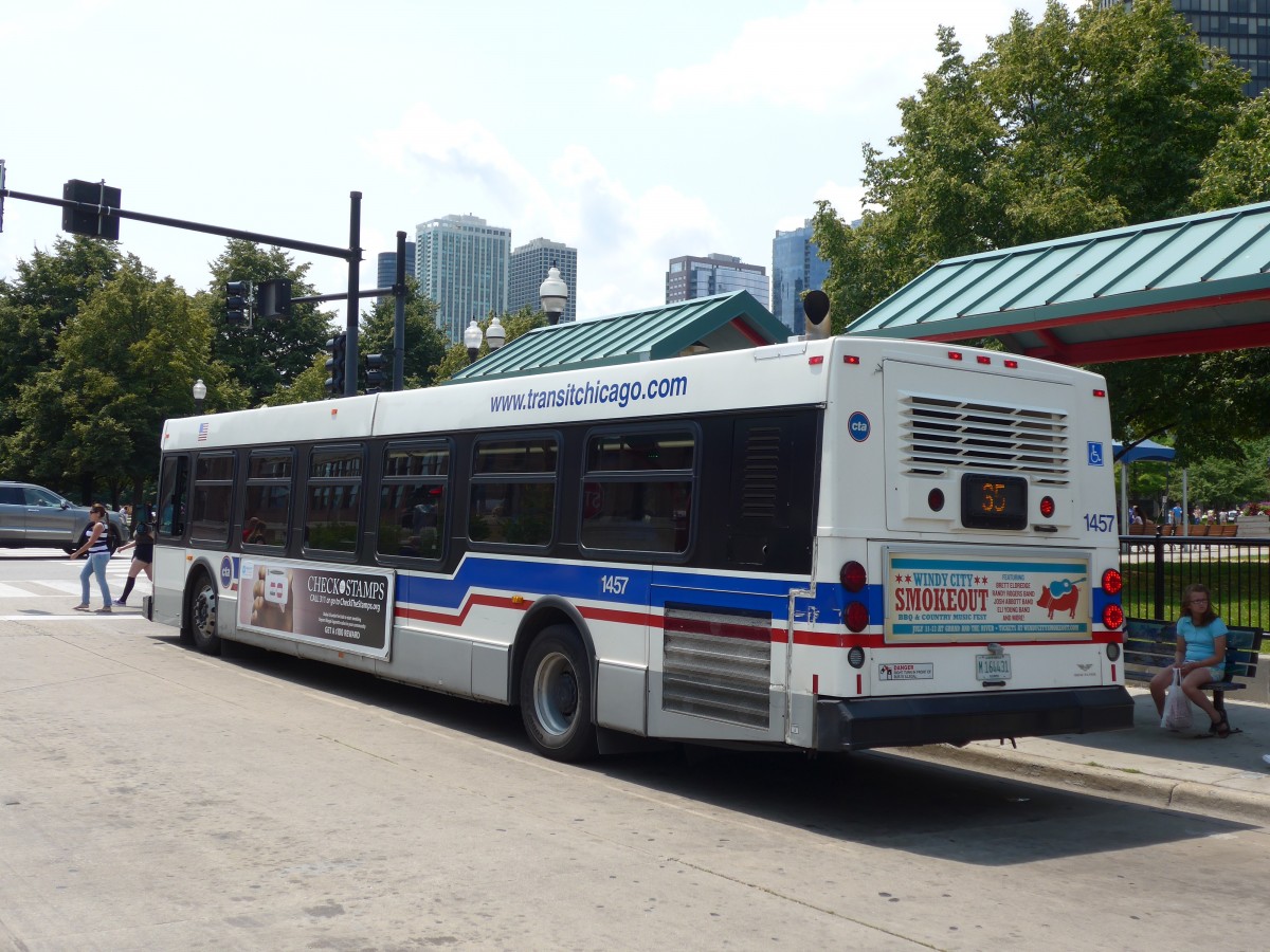 (153'172) - CTA Chicago - Nr. 1457/M 164'431 - New Flyer am 18. Juli 2014 in Chicago, Navy Pier