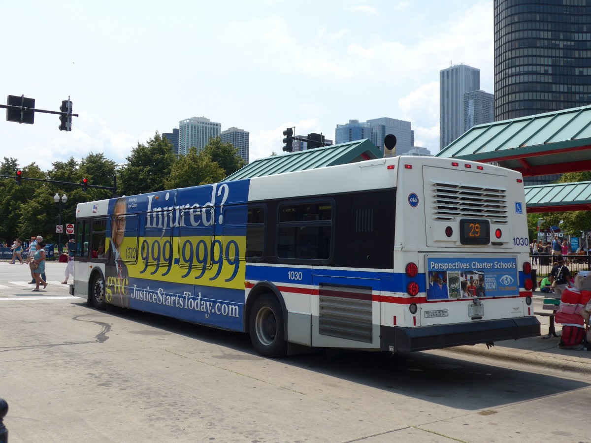 (153'187) - CTA Chicago - Nr. 1030/M 156'527 - New Flyer am 18. Juli 2014 in Chicago, Navy Pier