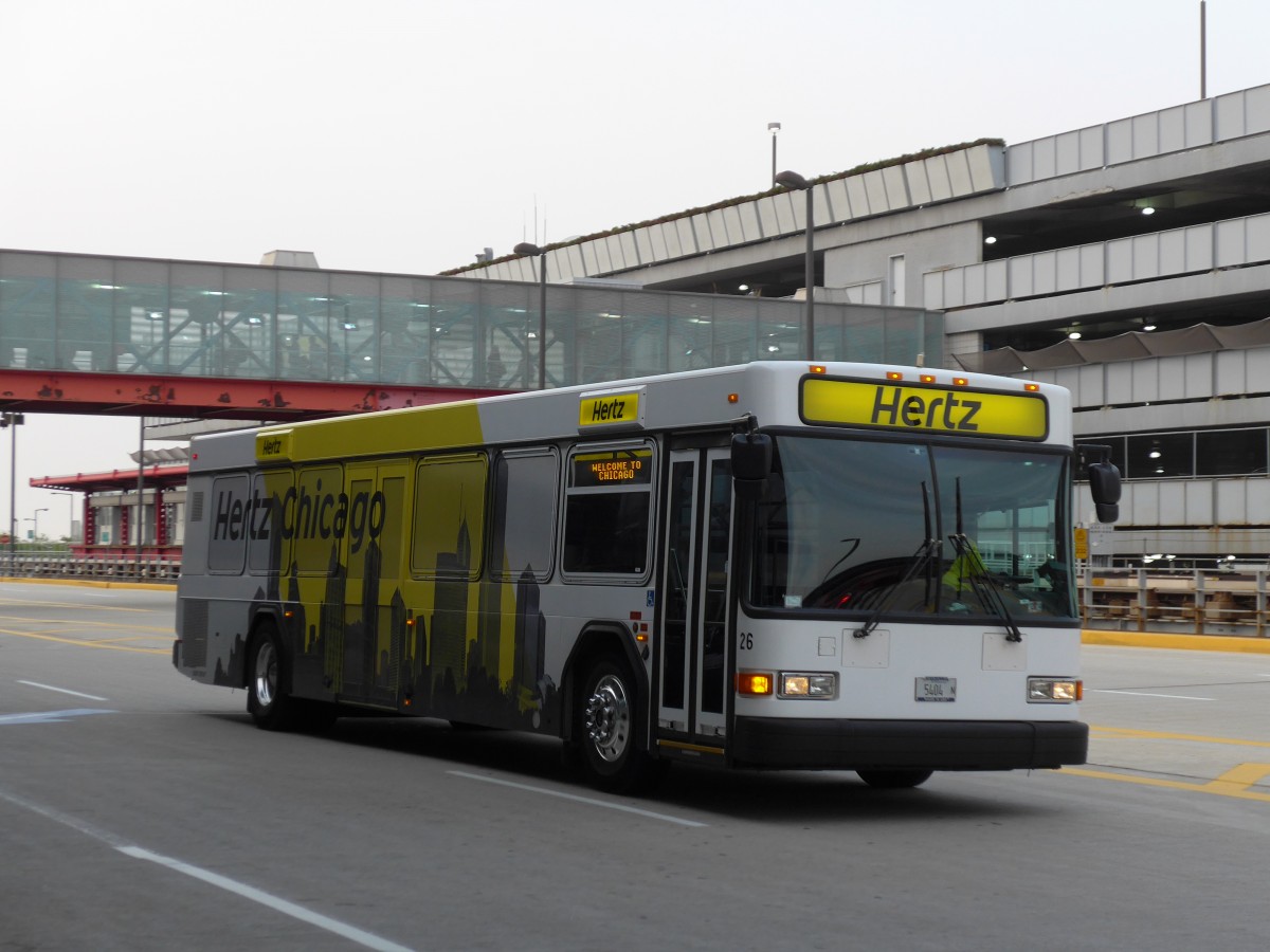 (153'291) - Hertz, Chicago - Nr. 26/5404 N - Gillig am 19. Juli 2014 in Chicago, Airport O'Hare