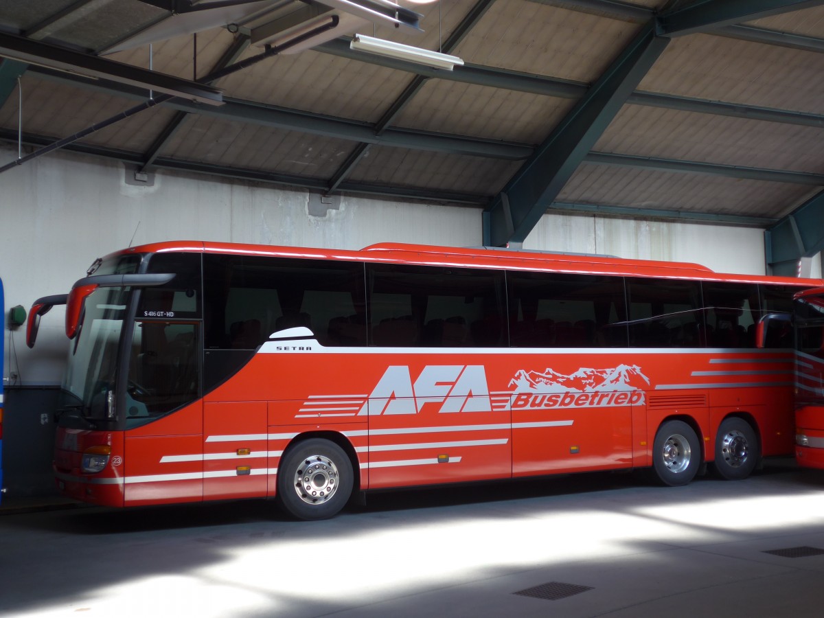 (153'516) - AFA Adelboden - Nr. 23/BE 26'709 - Setra (ex Blaguss, A-Wien Nr. 5402) am 1. August 2014 im Autobahnhof Adelboden