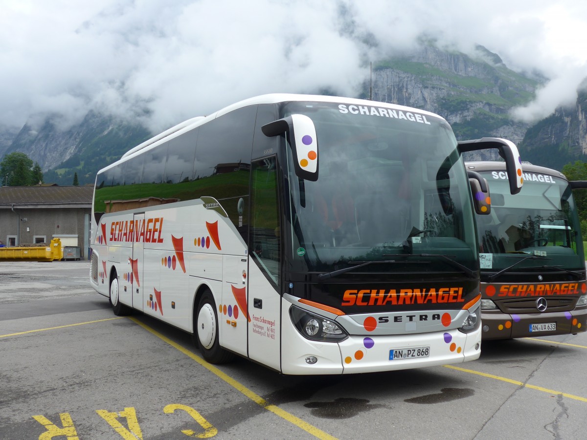 (153'584) - Aus Deutschland: Scharnagel, Feuchtwangen - AN-PZ 868 - Setra am 3. august 2014 in Grindelwald, Grund