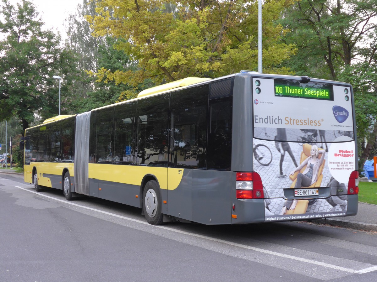 (153'679) - STI Thun - Nr. 141/BE 801'141 - MAN am 6. August 2014 in Thun, Lachen