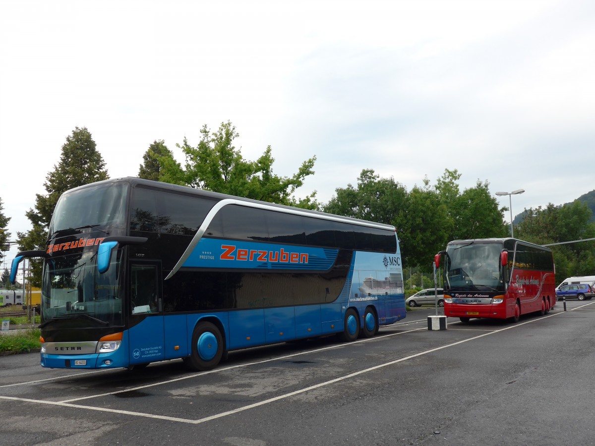 (153'694) - Zerzuben, Visp-Eyholz - Nr. 14/VS 64'233 - Setra am 7. August 2014 in Thun, Seestrasse