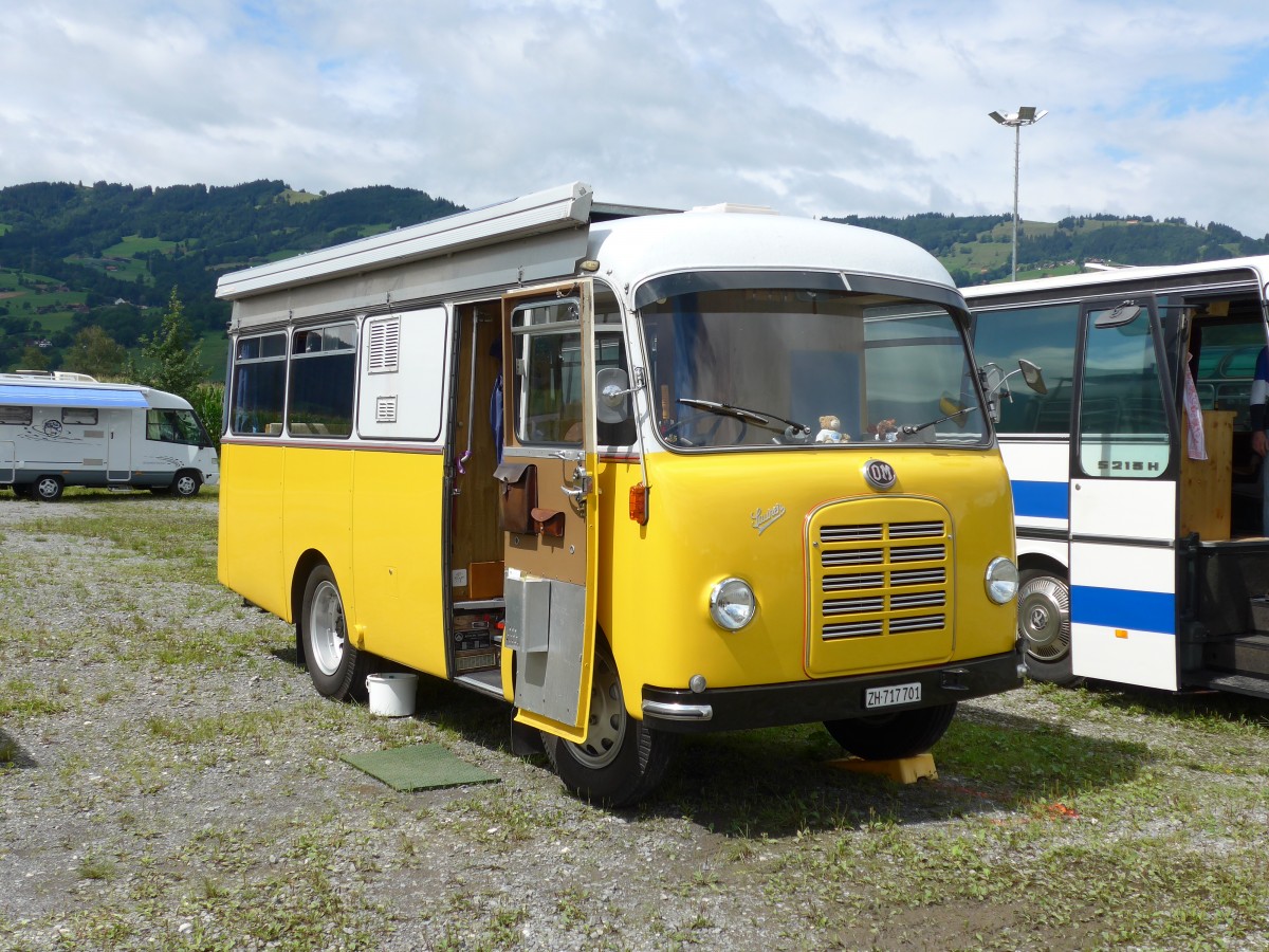 (153'824) - Langenegger S., Wdenswil - ZH 717'701 - Saurer-OM am 16. August 2014 in Altsttten, Allmendplatz