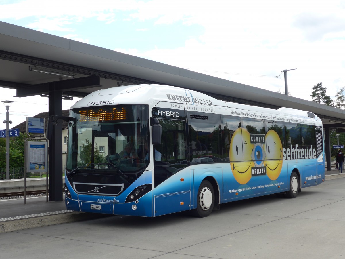 (153'896) - RTB Altsttten - Nr. 92/SG 340'445 - Volvo am 16. August 2014 beim Bahnhof Altsttten