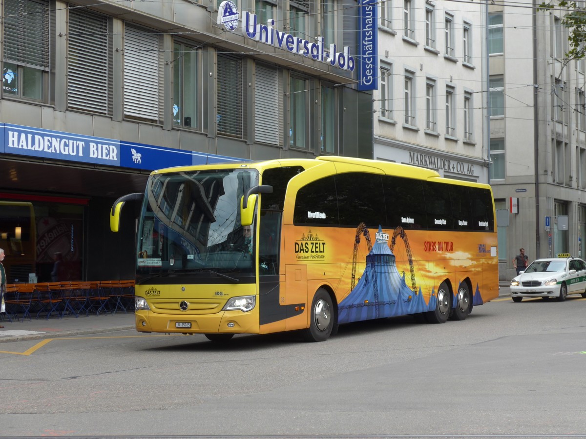 (154'164) - Heggli, Kriens - Nr. 35/LU 15'765 - Mercedes am 20. August 2014 beim Bahnhof St. Gallen