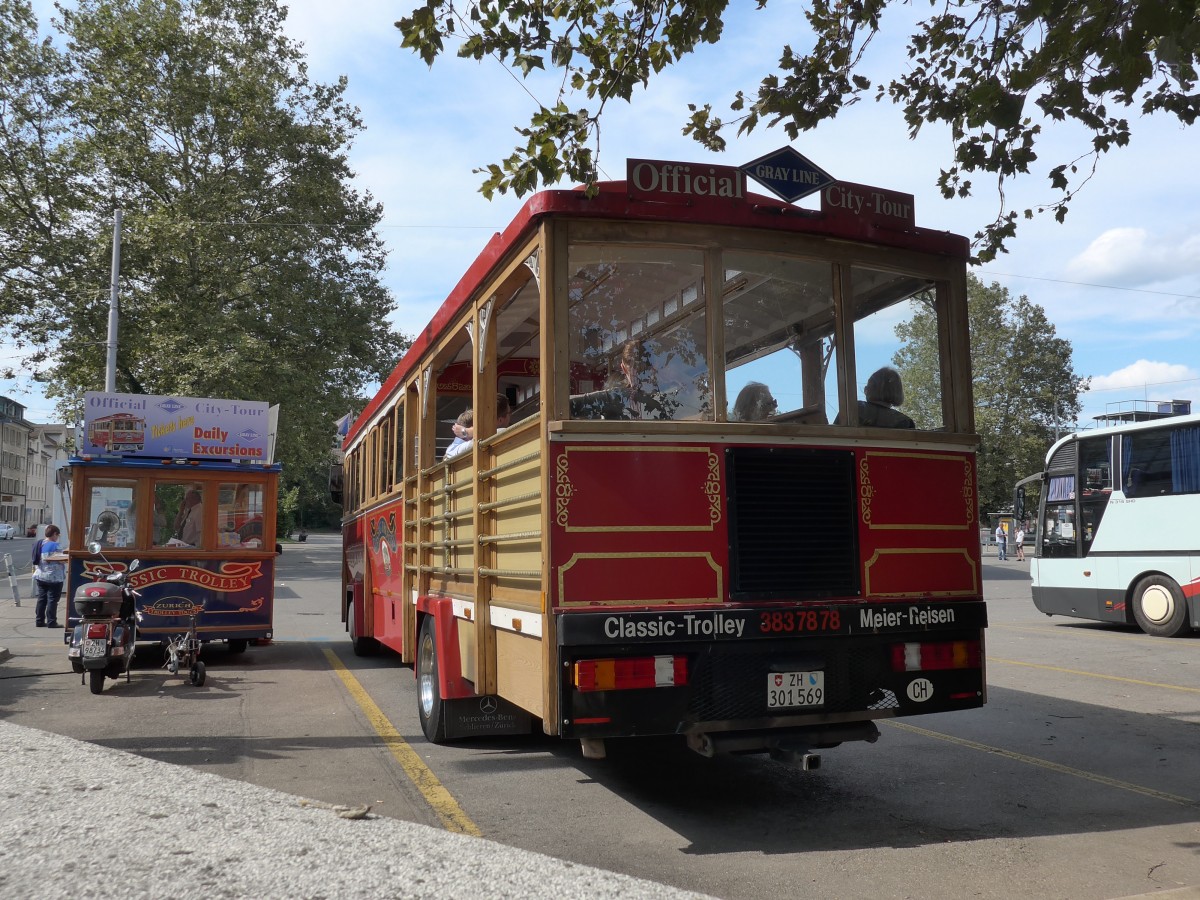 (154'365) - Meier, Zrich - ZH 301'569 - Classic Trolley am 21. August 2014 in Zrich, Sihlquai