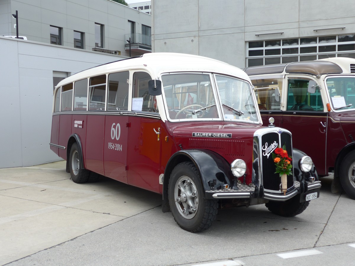 (154'474) - Bechter, Kriens - Saurer/Krapf (ex Mnch, D-Marienberg; ex Spirig, Widnau; ex RhV Altsttten Nr. 33; ex Thr, Eichberg) am 30. August 2014 in Oberkirch, CAMPUS Sursee