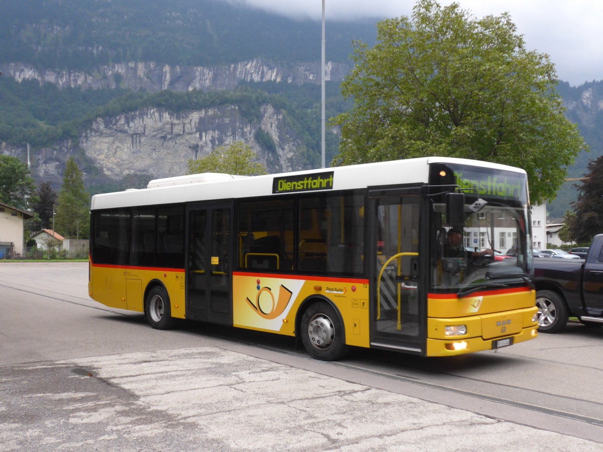 (154'679) - AVG Meiringen - Nr. 72/BE 614'040 - MAN/Gppel am 30. August 2014 in Meiringen, Garage