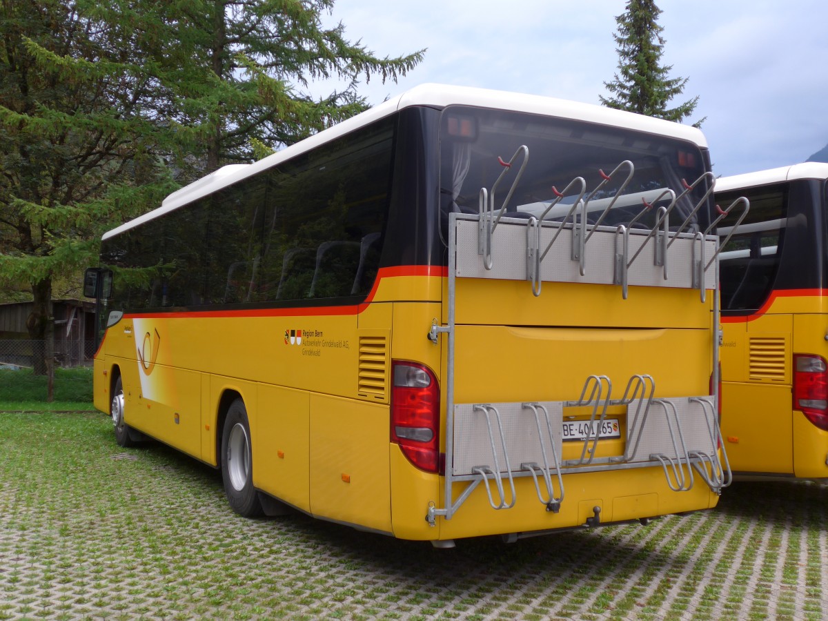 (154'681) - AVG Meiringen - Nr. 65/BE 401'465 - Setra am 30. August 2014 in Meiringen, Garage