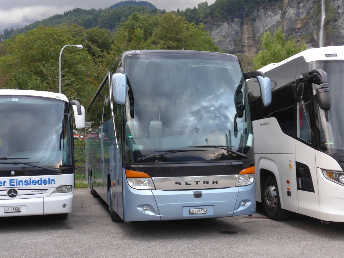 (154'693) - Hartmann, Emmenbrcke - LU 248'824 - Setra am 30. August 2014 in Meiringen, Balm