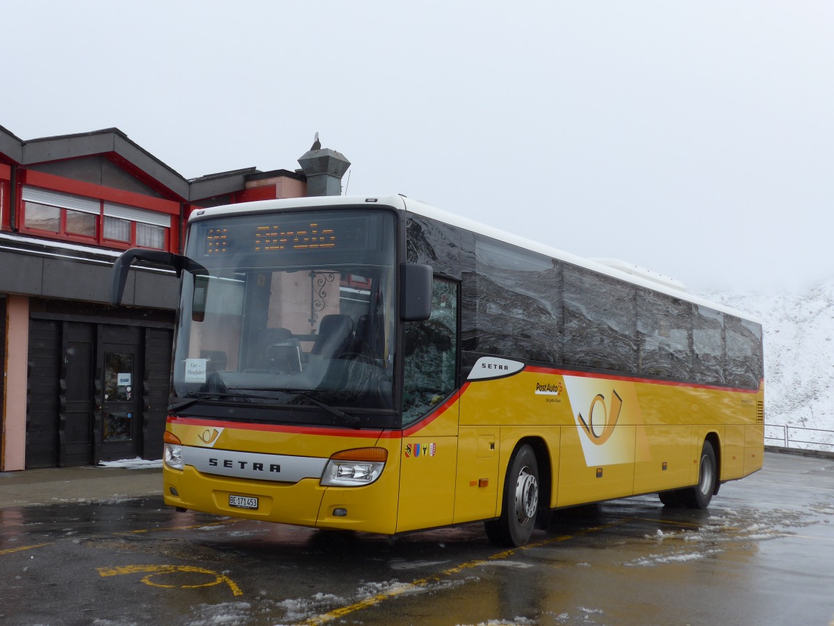 (154'766) - AVG Meiringen - Nr. 73/BE 171'453 - Setra am 1. September 2014 in Nufenen, Passhhe