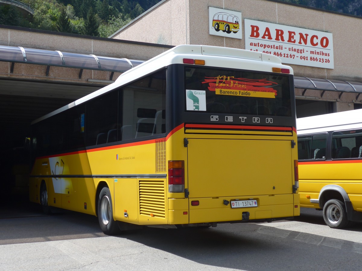 (154'832) - Barenco, Faido - TI 13'747 - Setra am 1. September 2014 in Faido, Garage