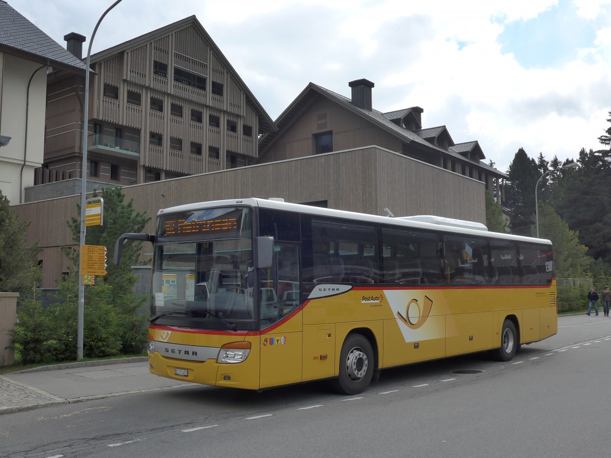 (154'848) - AVG Meiringen - Nr. 73/BE 171'453 - Setra am 1. September 2014 beim Bahnhof Andermatt