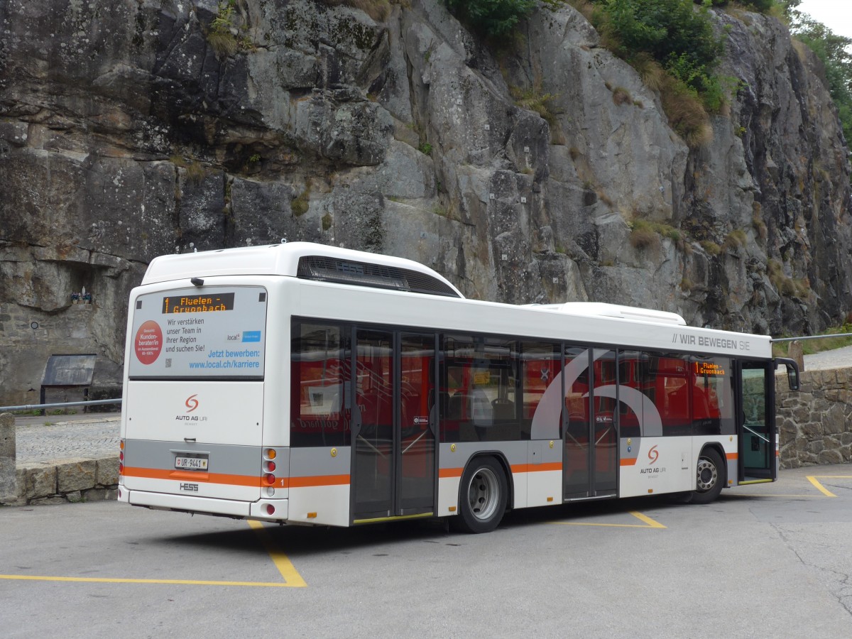 (154'857) - AAGU Altdorf - Nr. 1/UR 9441 - Hess am 1. September 2014 beim Bahnhof Gschenen