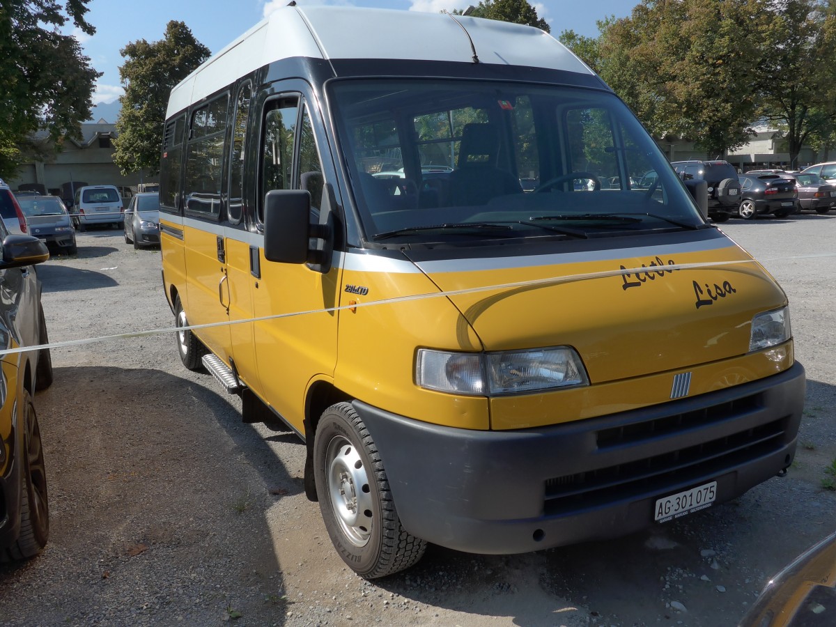 (154'895) - Marugg, Gelterkinden - AG 301'075 - Fiat (ex PostAuto Nordwestschweiz) am 6. September 2014 in Thun, Allmend