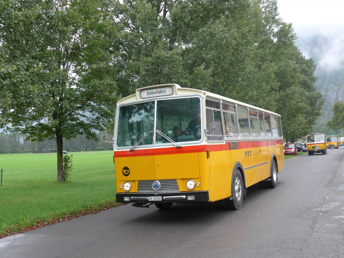 (155'072) - HPTrans, Thusis - GR 40'162 - Saurer/Tscher (ex Mauerhofer, Worb; ex Erni, Schupfart Nr. 3; ex P 24'636) am 13. September 2014 in Chur, Waffenplatz